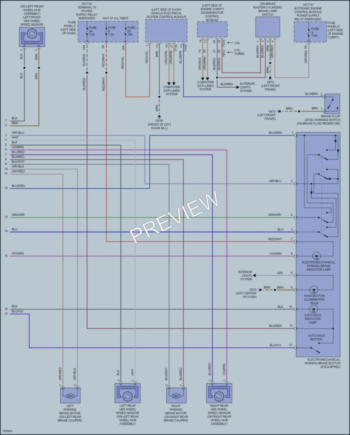 2021 Volkswagen Atlas Anti Lock Brakes wiring diagram preview