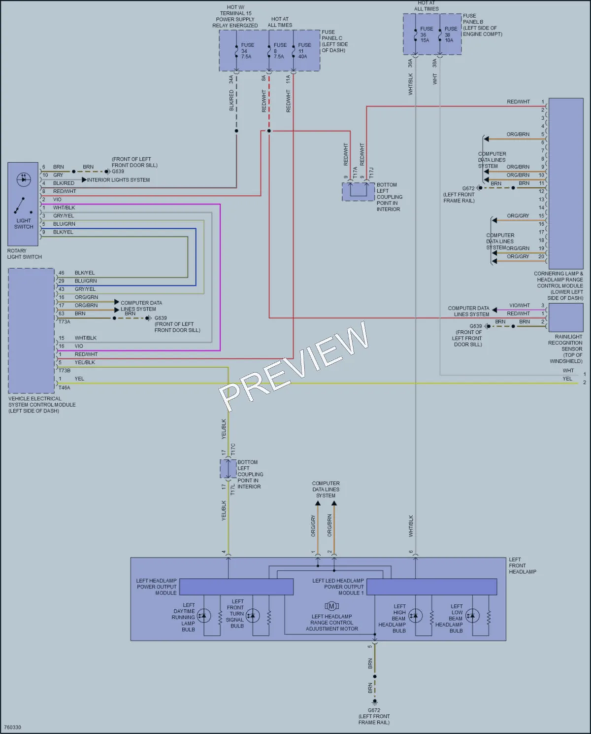 2021 Volkswagen AtlasCrossSport Headlights wiring diagram preview