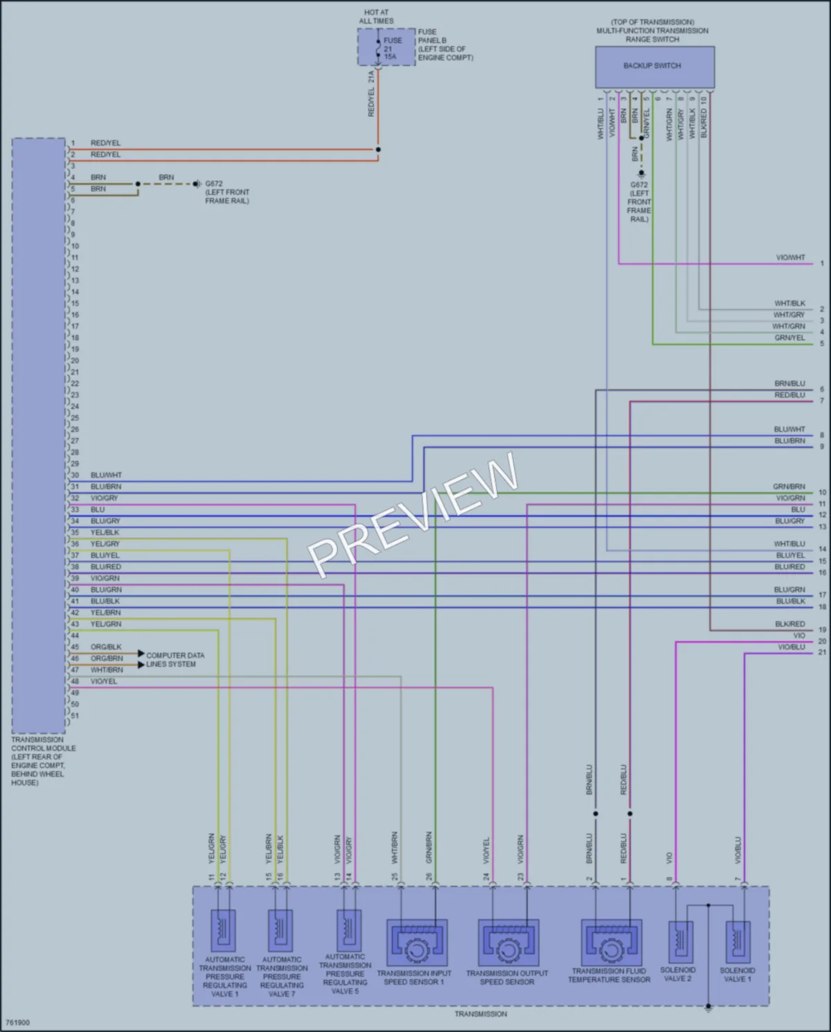 2021 Volkswagen AtlasCrossSport Transmission wiring diagram preview