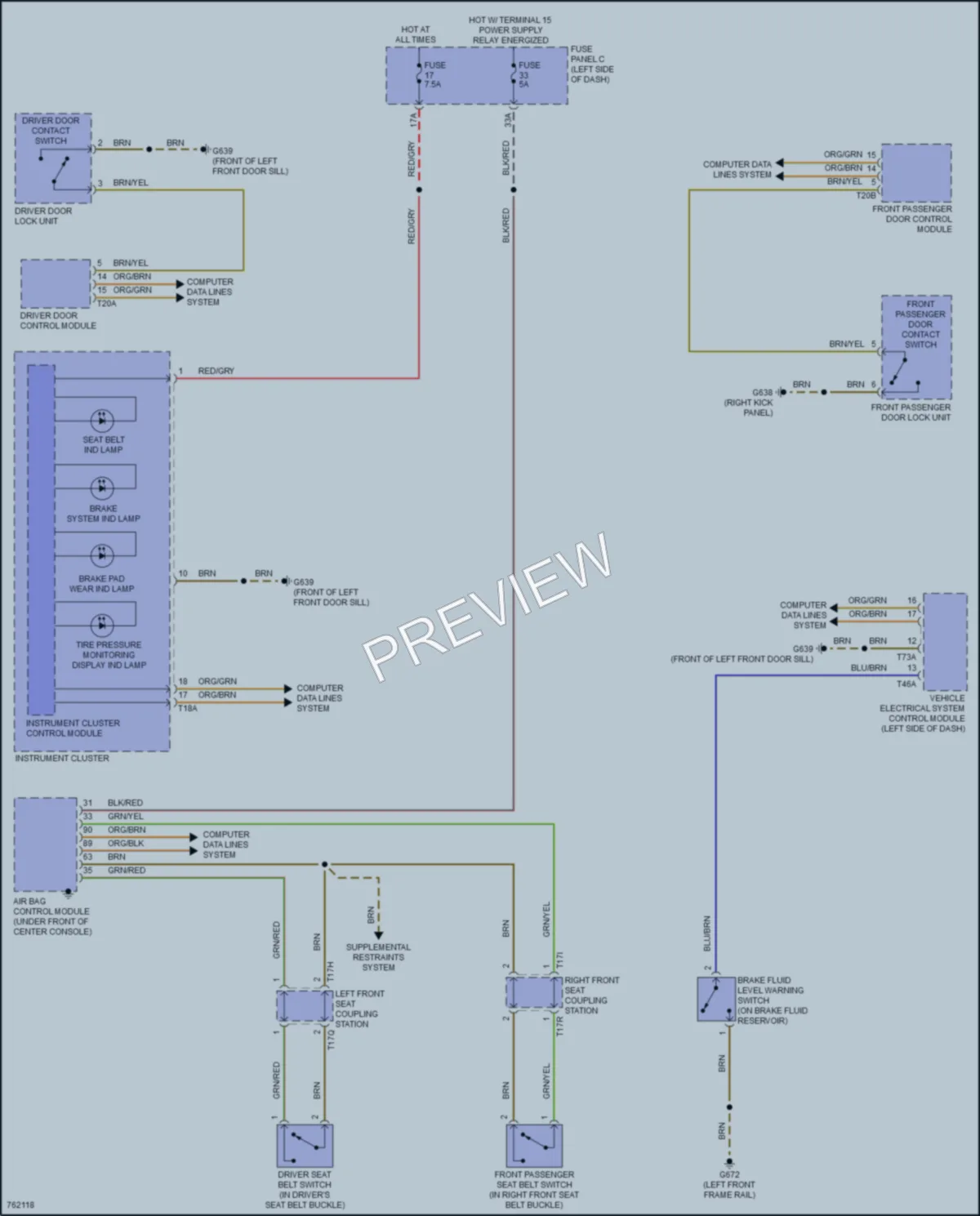 2021 Volkswagen AtlasCrossSport Warning Systems wiring diagram preview