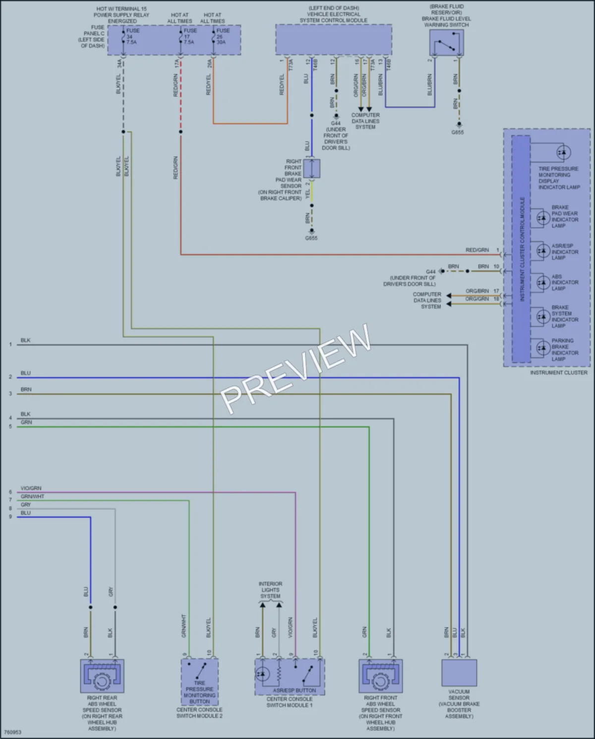 2021 Volkswagen Golf Anti Lock Brakes wiring diagram preview