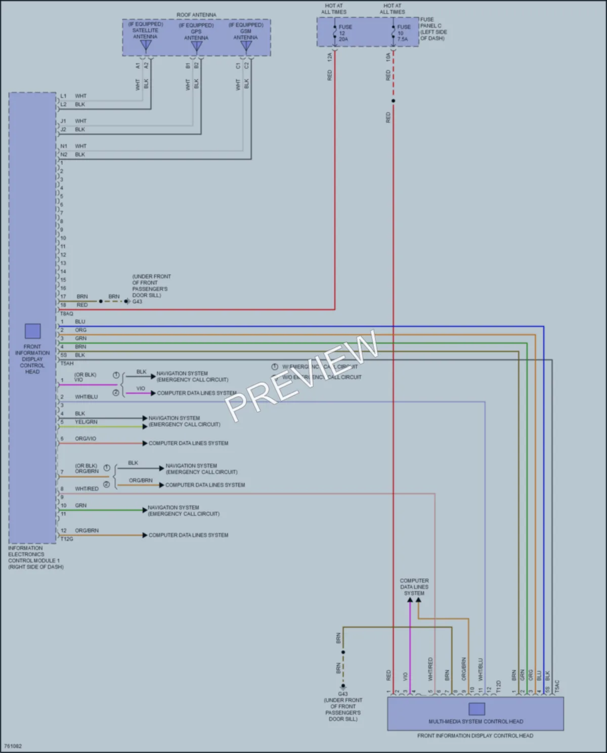 2021 Volkswagen Golf Radio wiring diagram preview