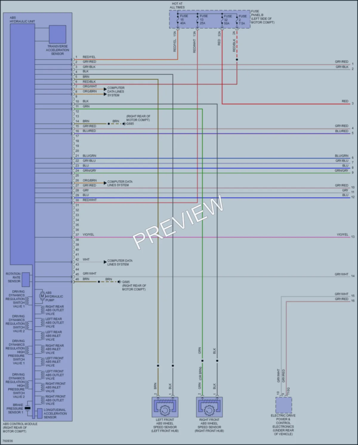 2021 Volkswagen ID4 Anti Lock Brakes wiring diagram preview
