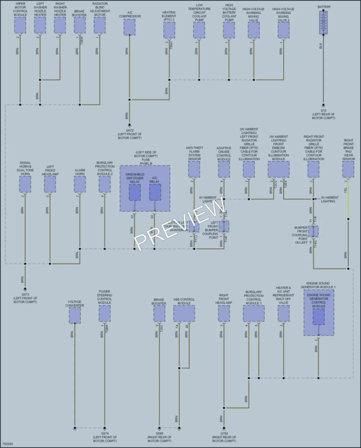 2021 Volkswagen ID4 Ground Distribution wiring diagram preview