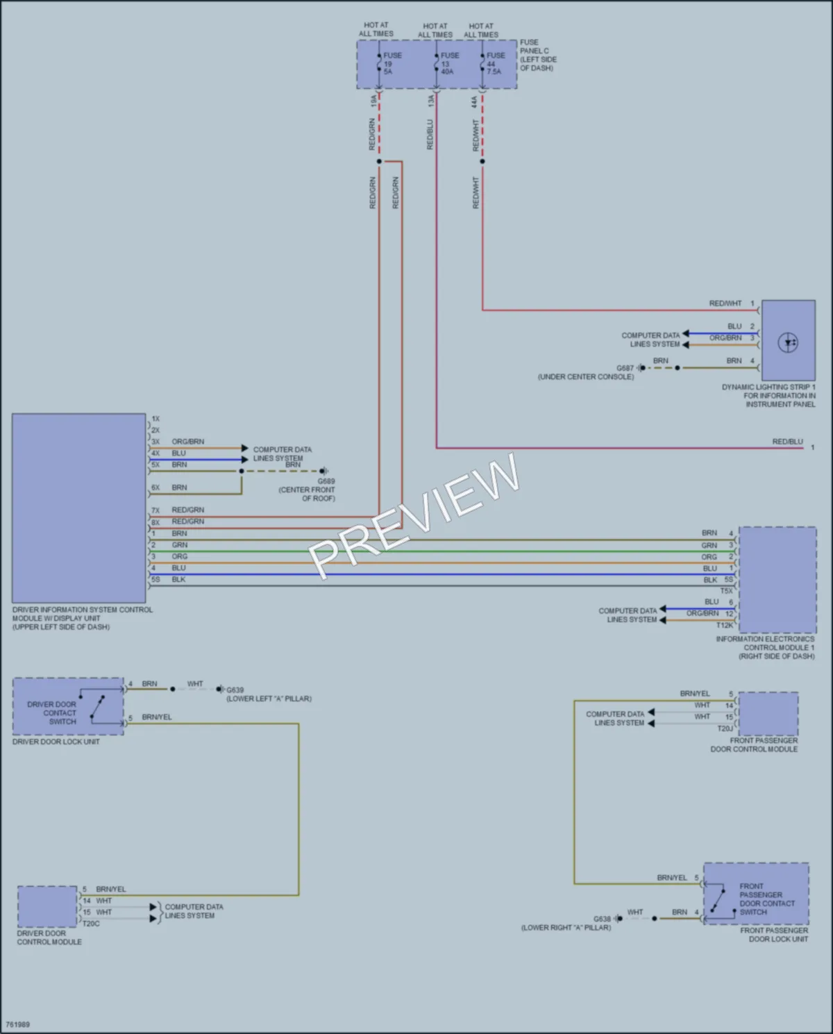 2021 Volkswagen ID4 Instrument Cluster wiring diagram preview