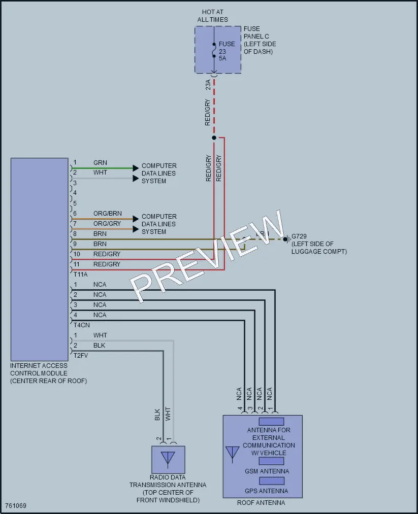 2021 Volkswagen ID4 Navigation wiring diagram preview
