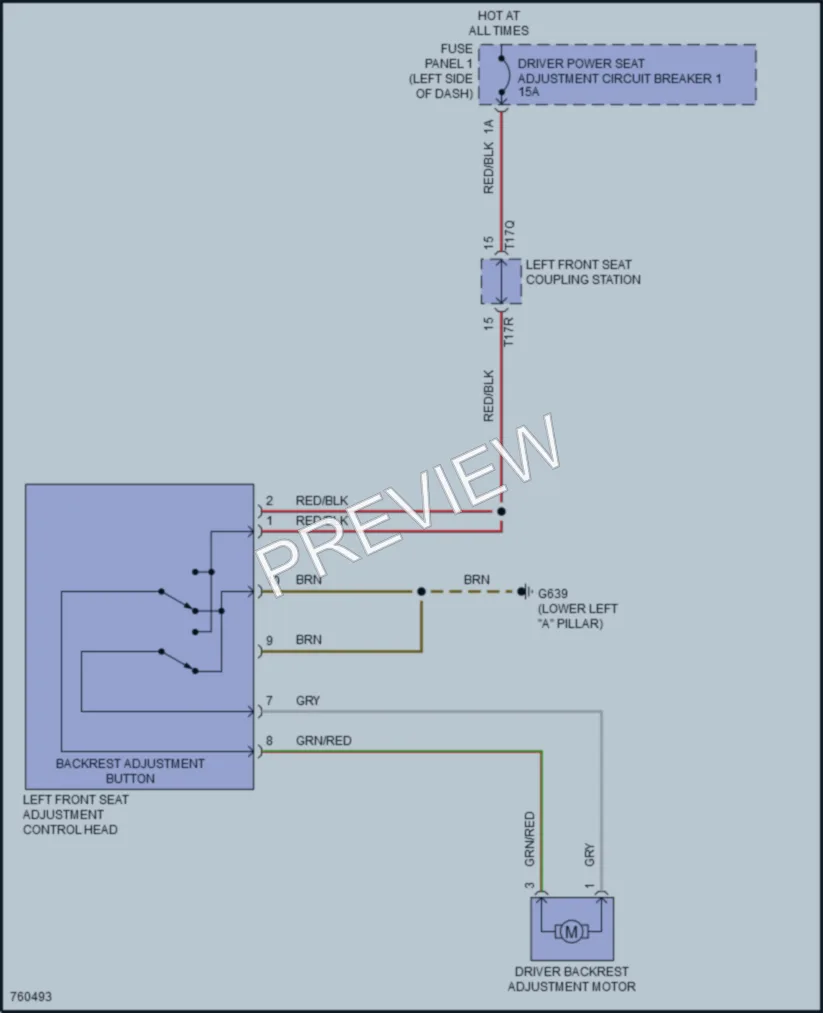 2021 Volkswagen ID4 Power Seats wiring diagram preview