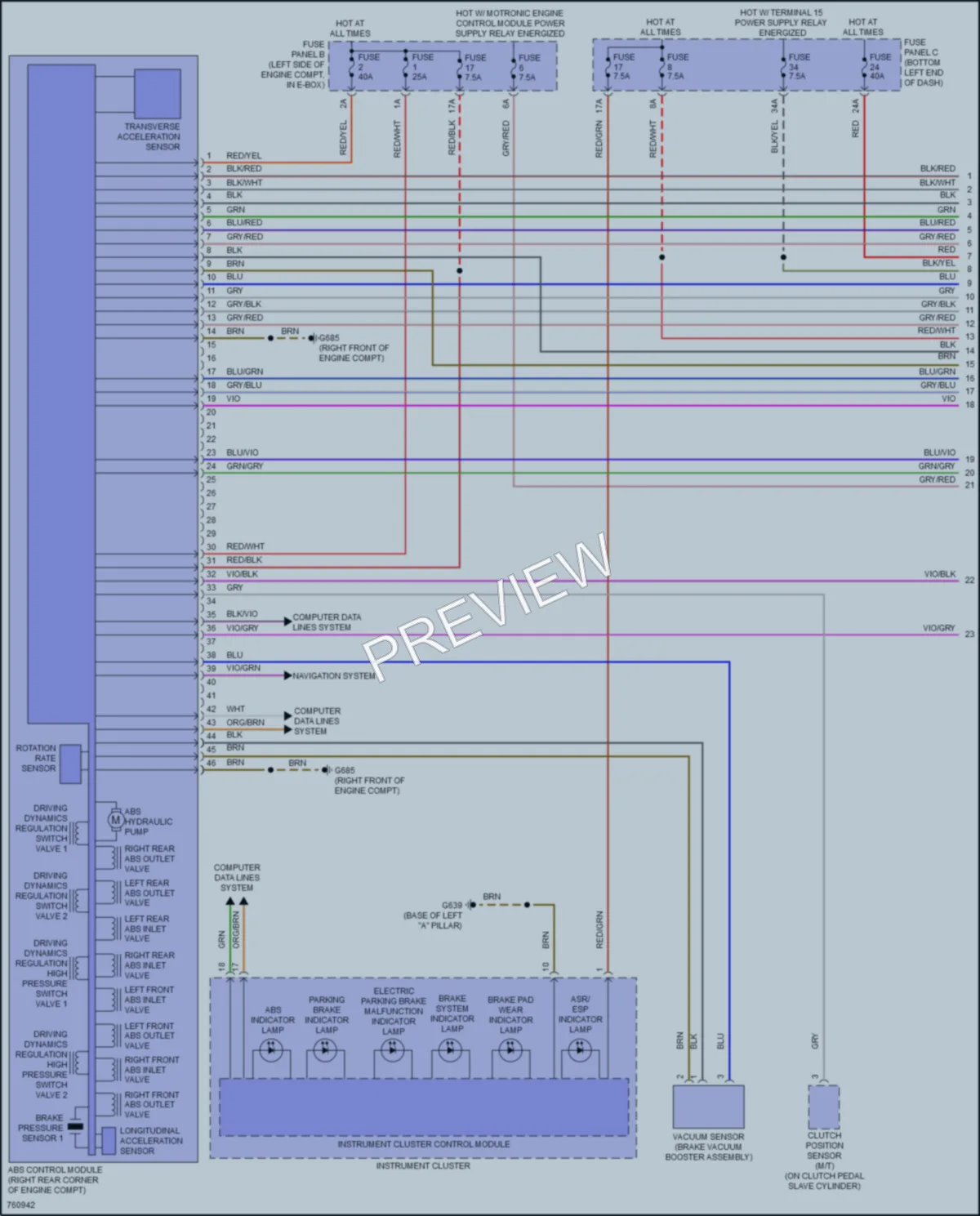 2021 Volkswagen Jetta Anti Lock Brakes wiring diagram preview