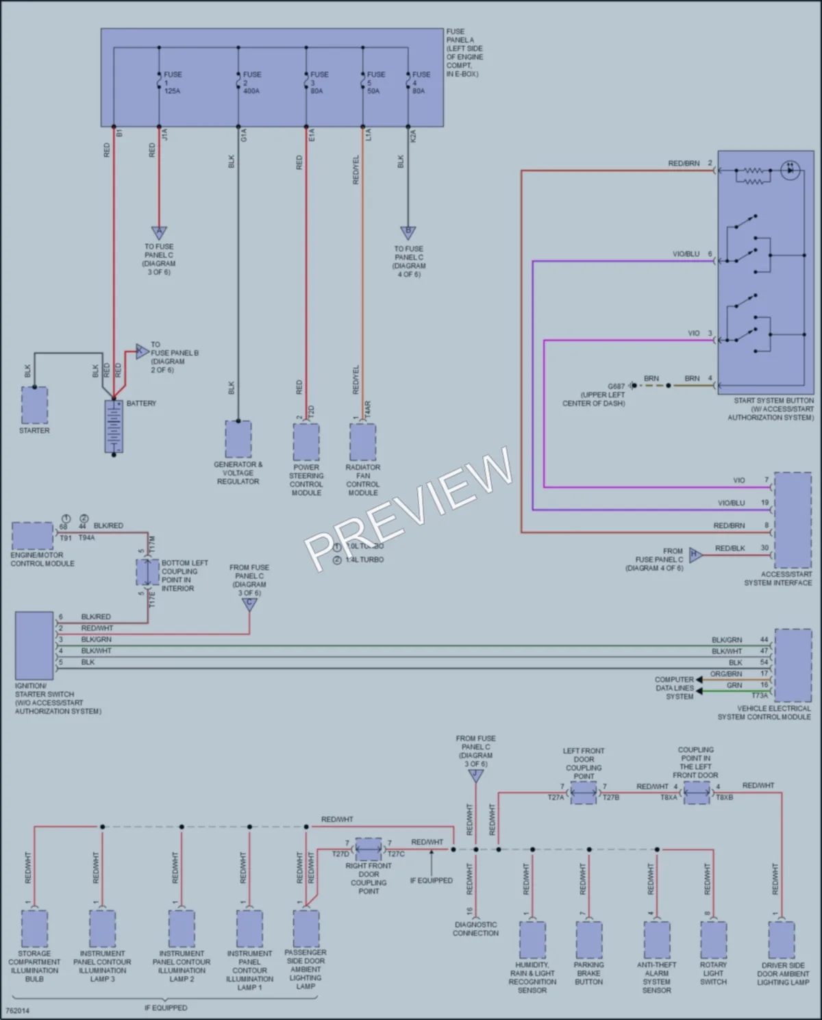 2021 Volkswagen JettaGLI Power Distribution wiring diagram preview