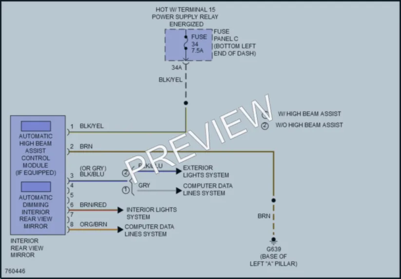 2021 Volkswagen JettaGLI Power Mirrors wiring diagram preview