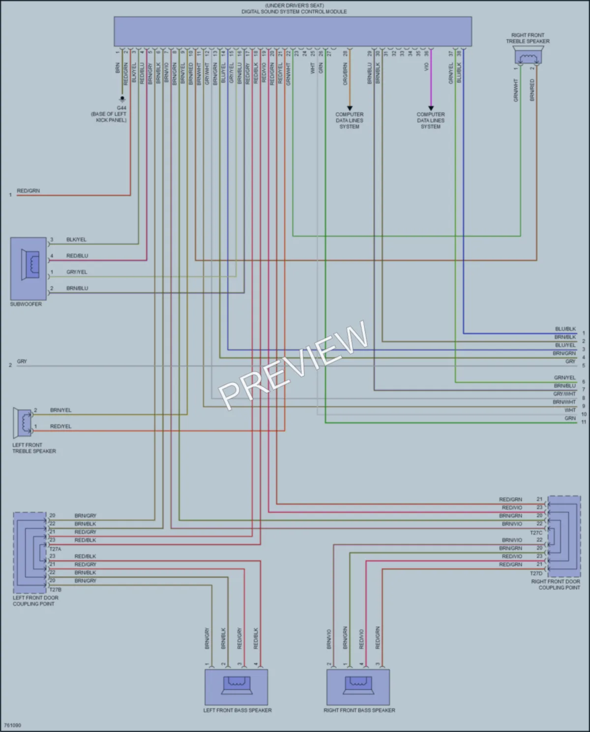 2021 Volkswagen JettaGLI Radio wiring diagram preview