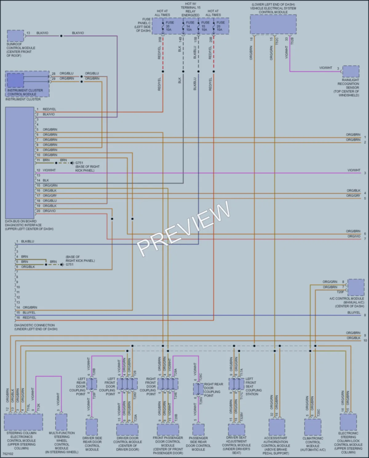 2021 Volkswagen Passat Computer Data Lines wiring diagram preview