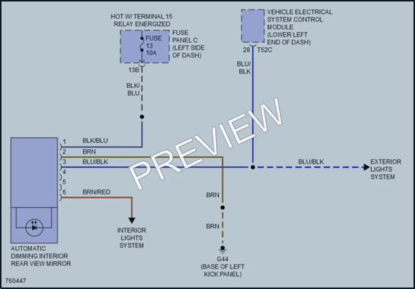 2021 Volkswagen Passat Power Mirrors wiring diagram preview
