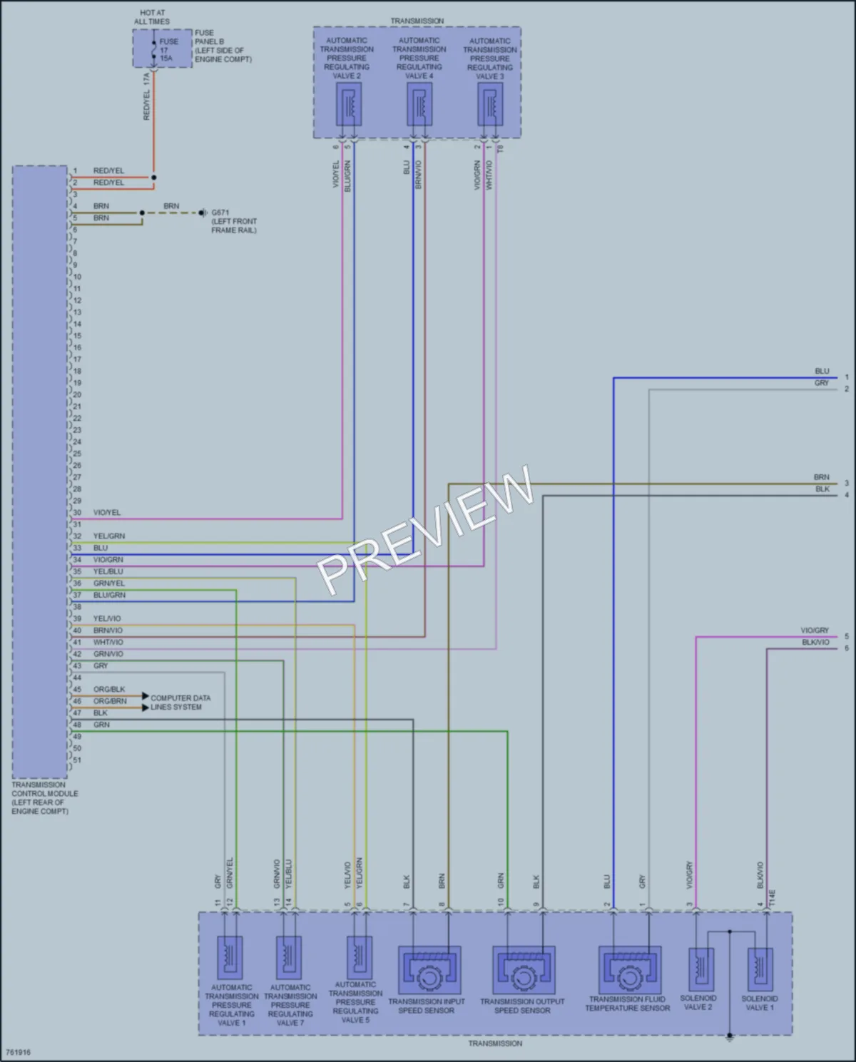 2021 Volkswagen Passat Transmission wiring diagram preview