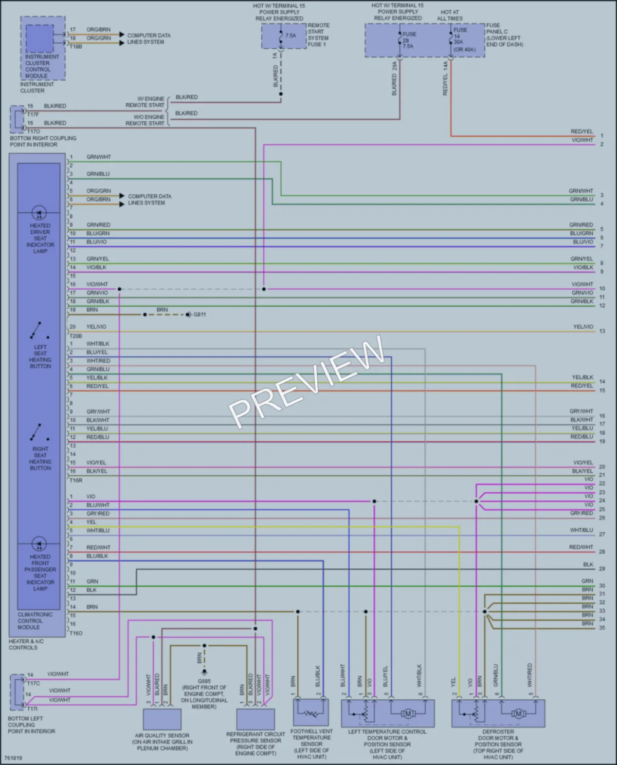 2021 Volkswagen Tiguan Air Conditioning wiring diagram preview