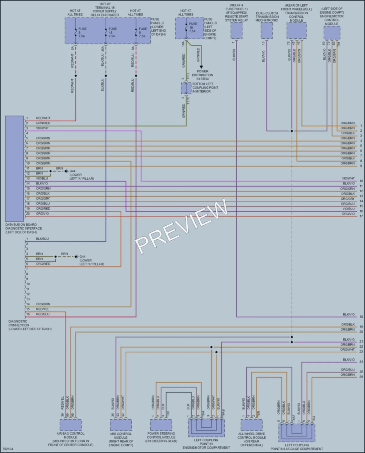 2021 Volkswagen Tiguan Computer Data Lines wiring diagram preview