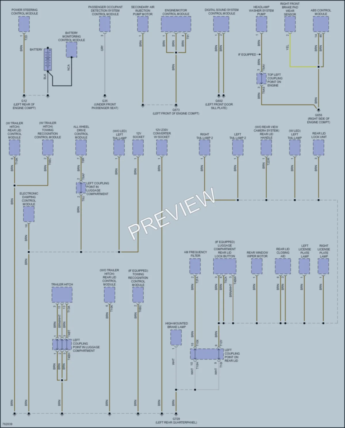 2021 Volkswagen Tiguan Ground Distribution wiring diagram preview