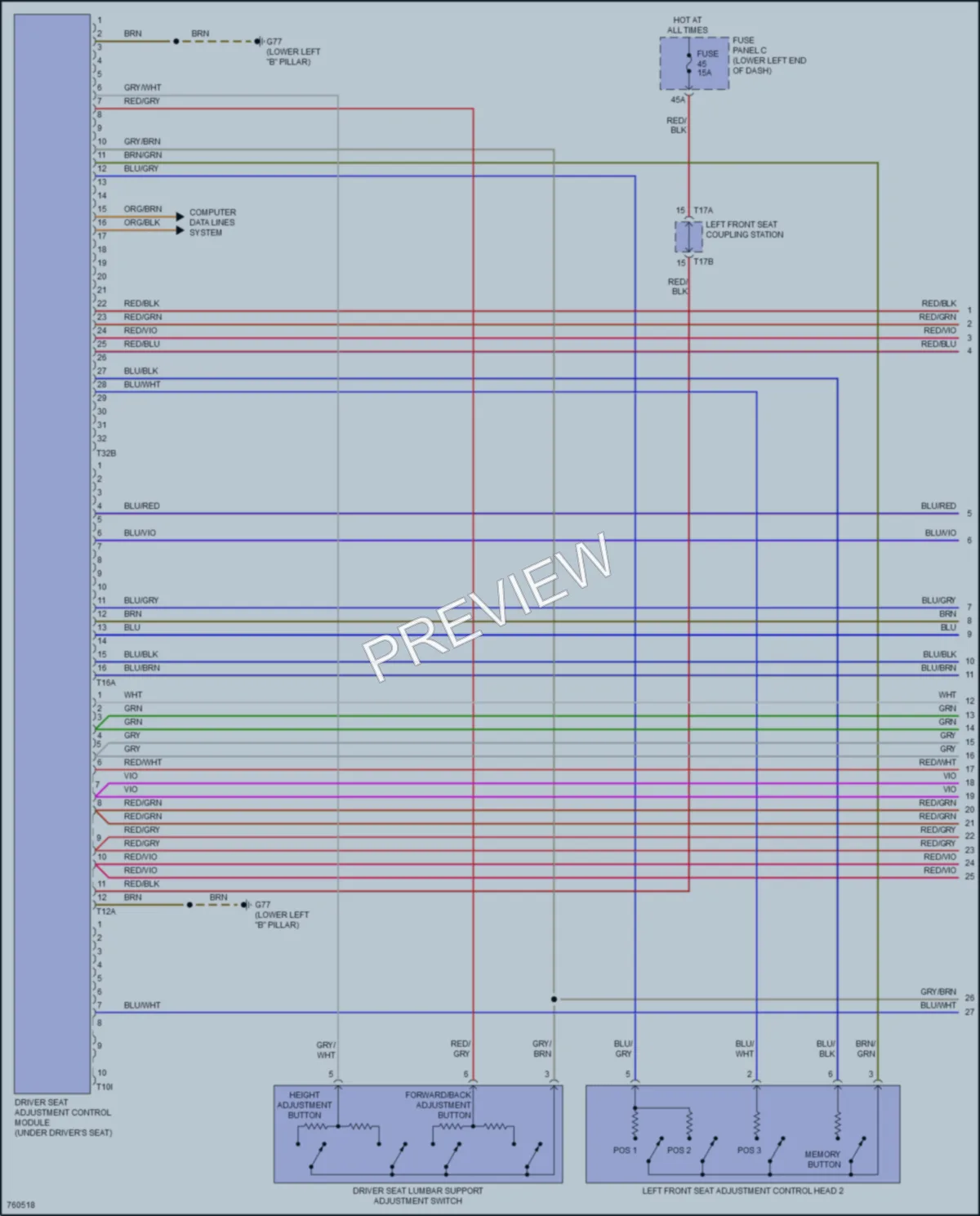 2021 Volkswagen Tiguan Memory Systems wiring diagram preview