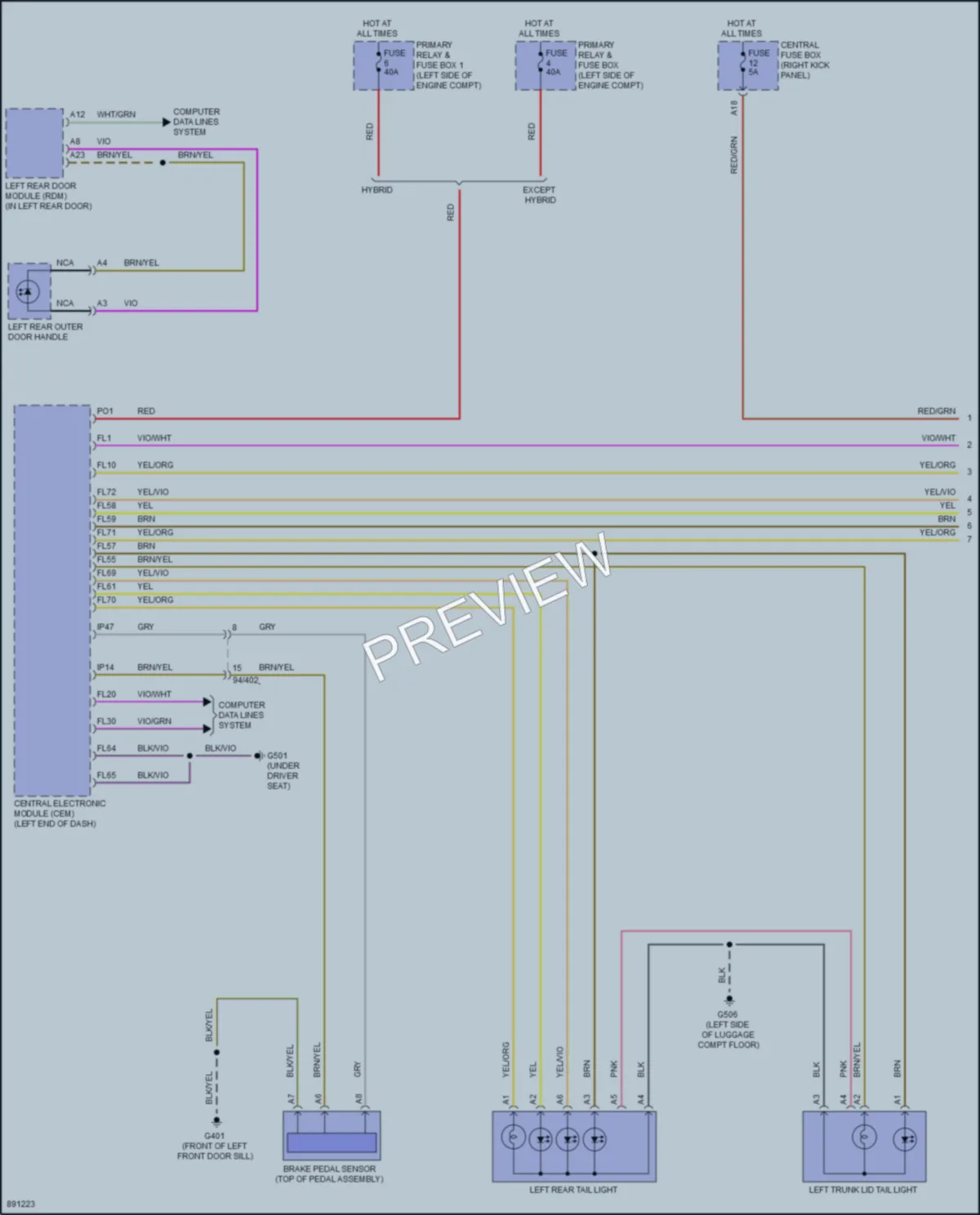 2021 Volvo S60 Exterior Lights wiring diagram preview