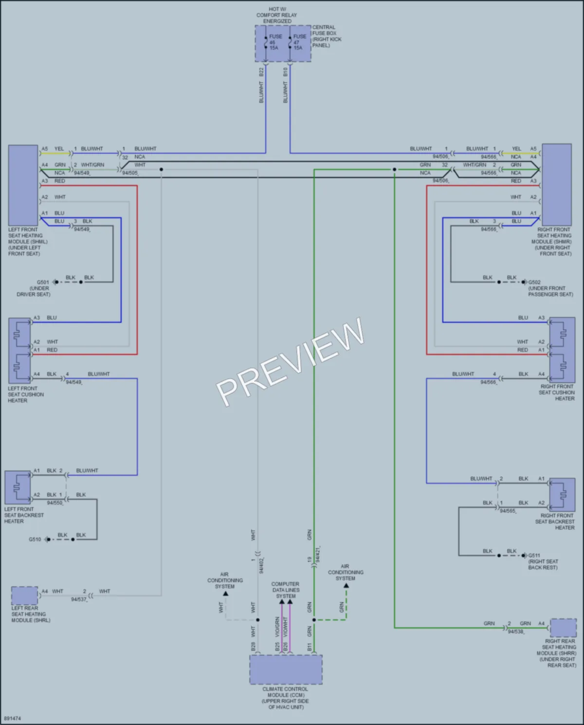 2021 Volvo S60 Power Seats wiring diagram preview