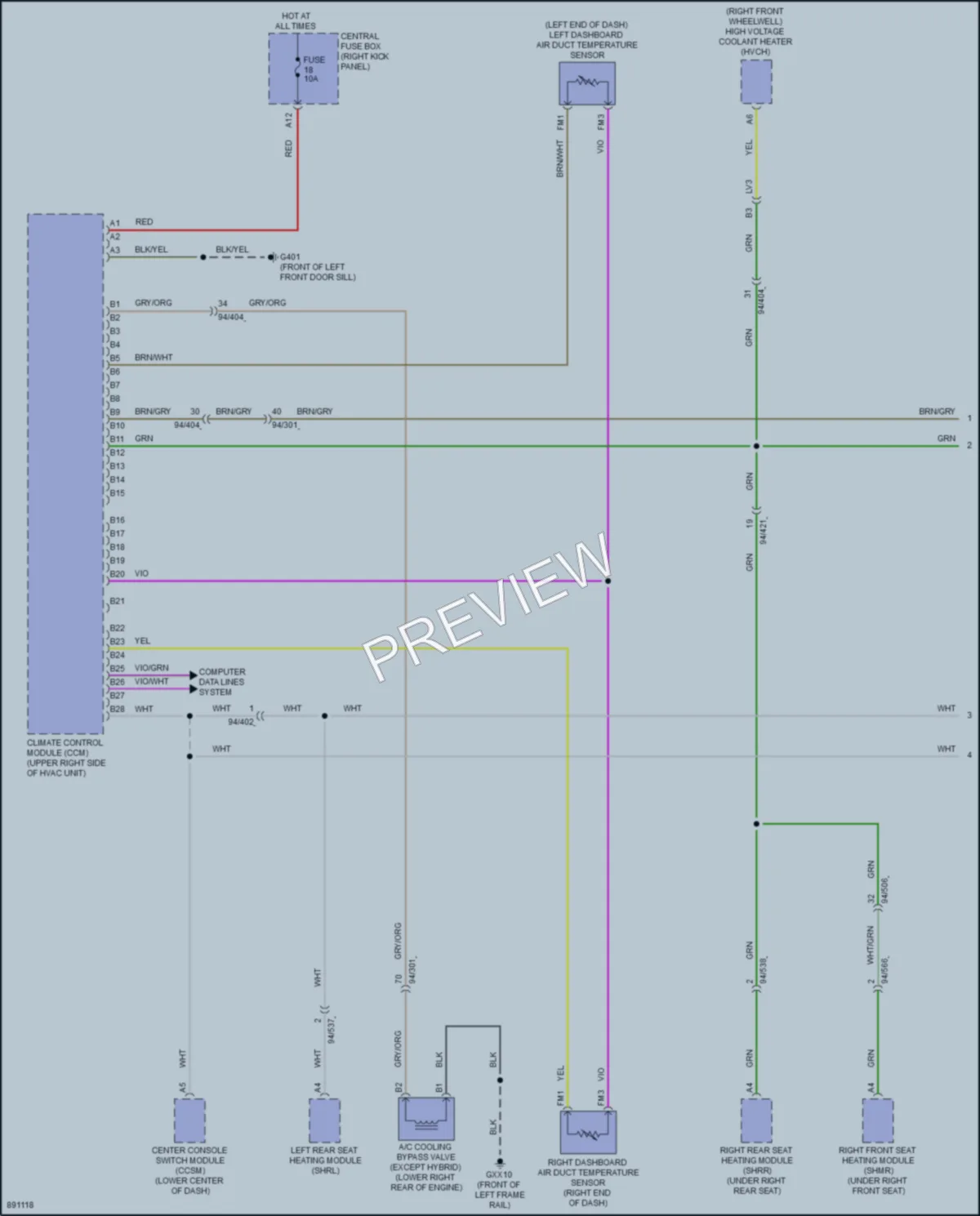 2021 Volvo S60PlugIn Air Conditioning wiring diagram preview