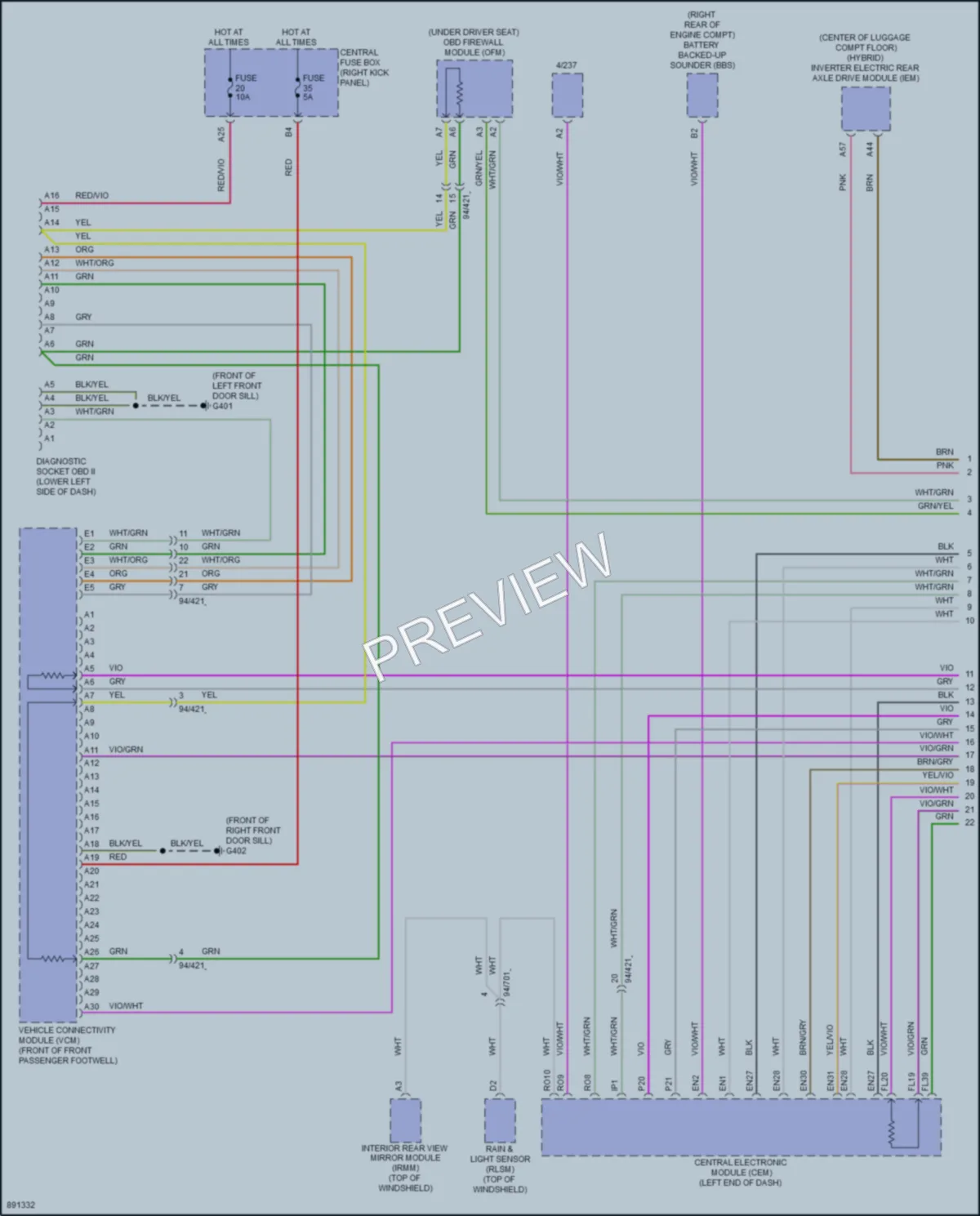 2021 Volvo S60PlugIn Computer Data Lines wiring diagram preview
