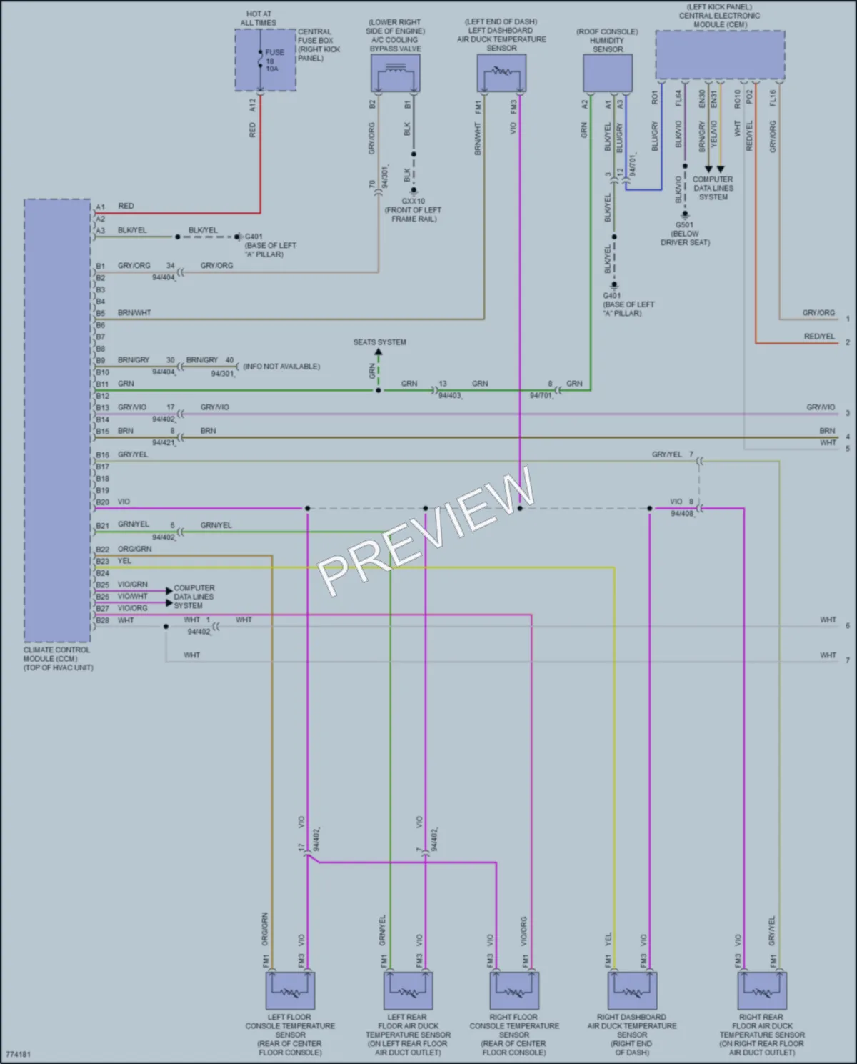 2021 Volvo XC90PlugIn Air Conditioning wiring diagram preview