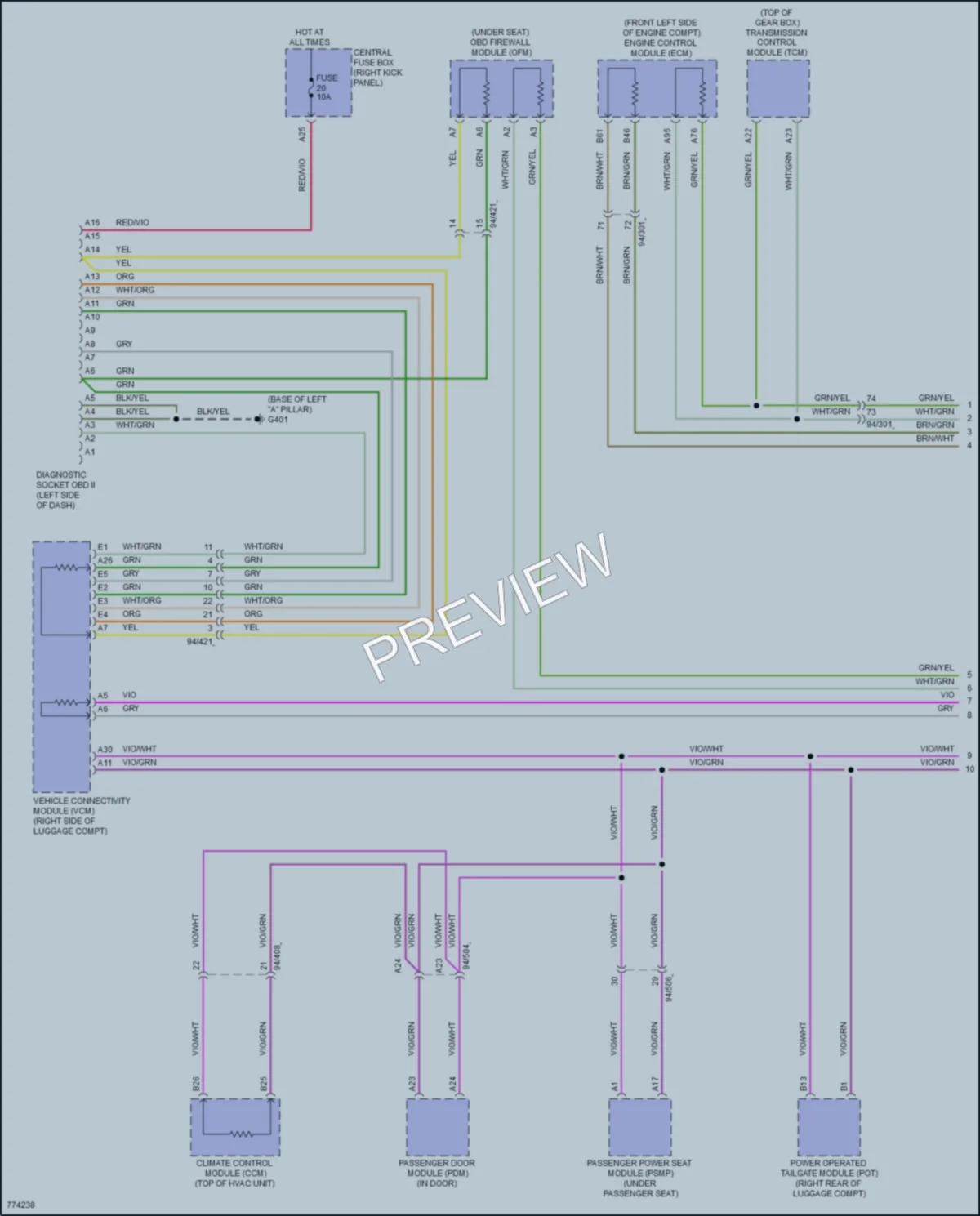 2021 Volvo XC90PlugIn Computer Data Lines wiring diagram preview