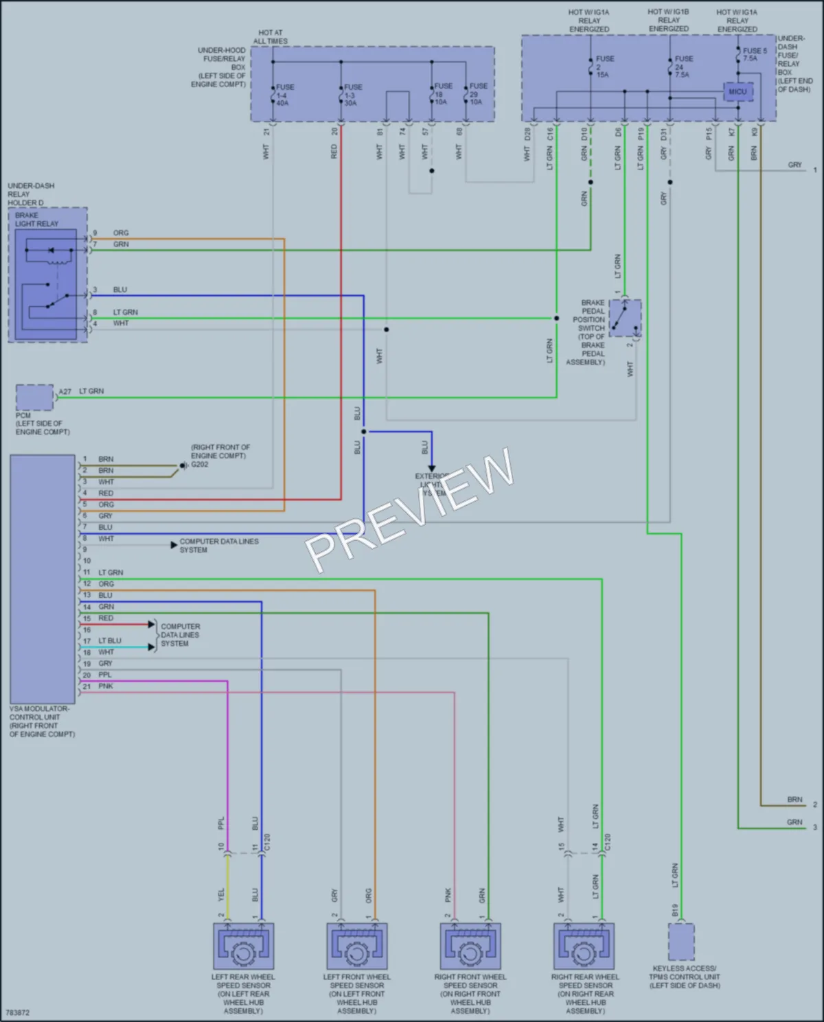 2022 Acura ILX Anti Lock Brakes wiring diagram preview