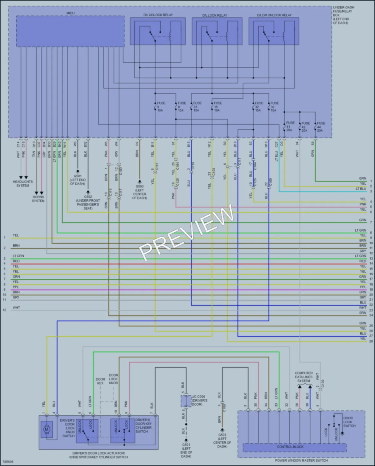2022 Acura ILX Anti Theft wiring diagram preview