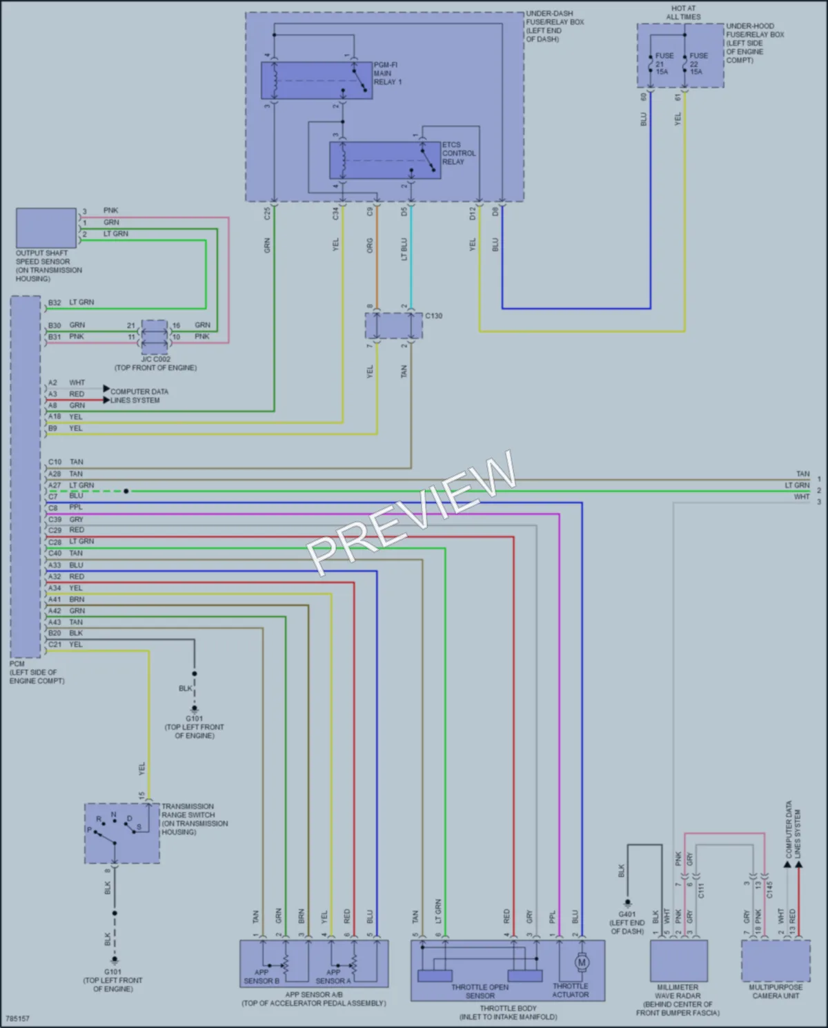 2022 Acura ILX Cruise Control wiring diagram preview