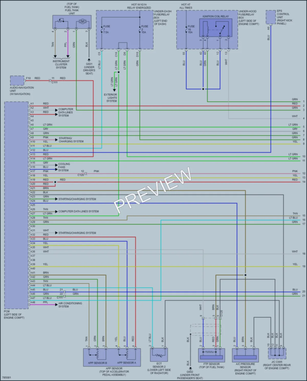 2022 Acura ILX Engine Performance wiring diagram preview