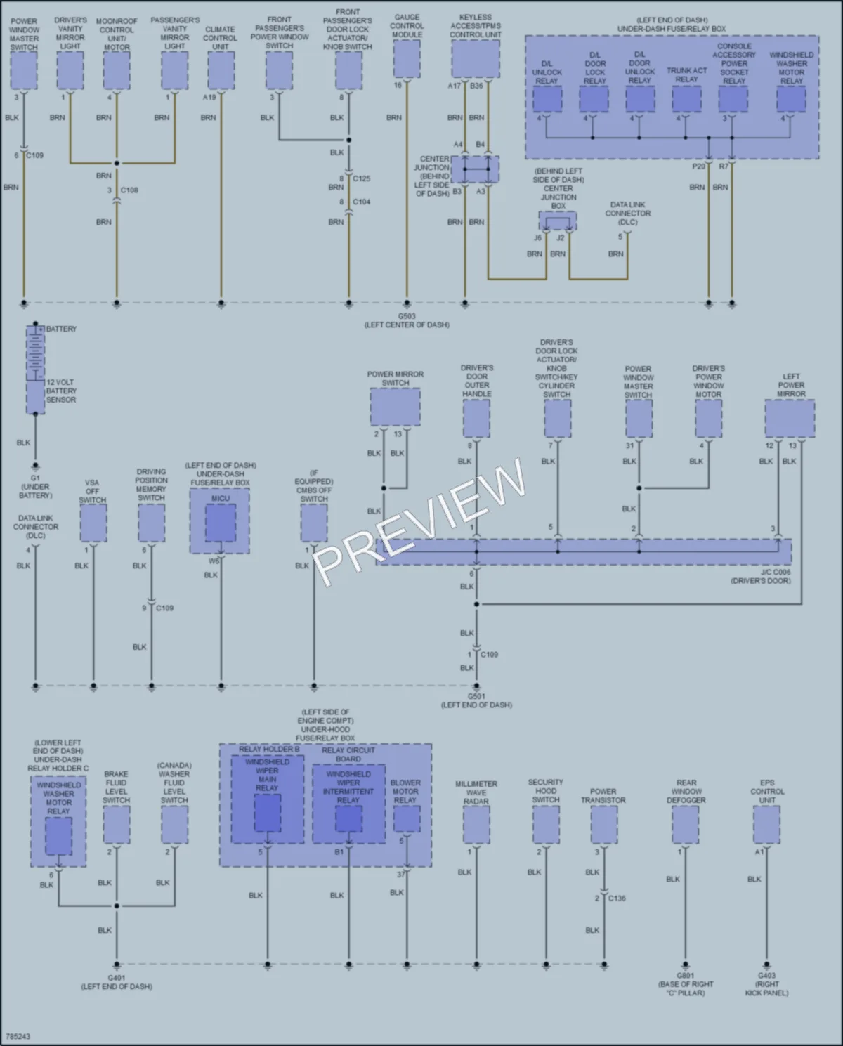 2022 Acura ILX Ground Distribution wiring diagram preview