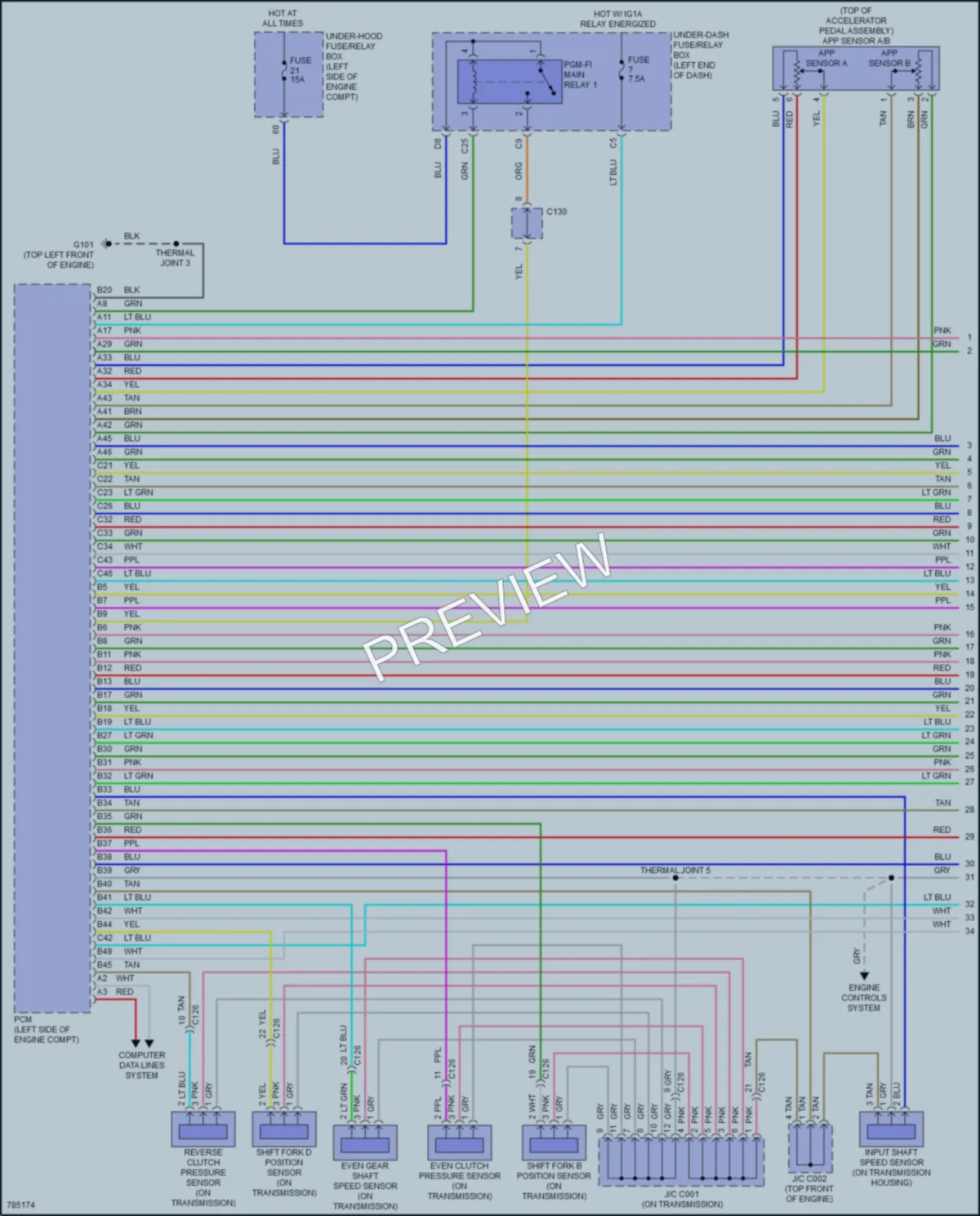 2022 Acura ILX Transmission wiring diagram preview
