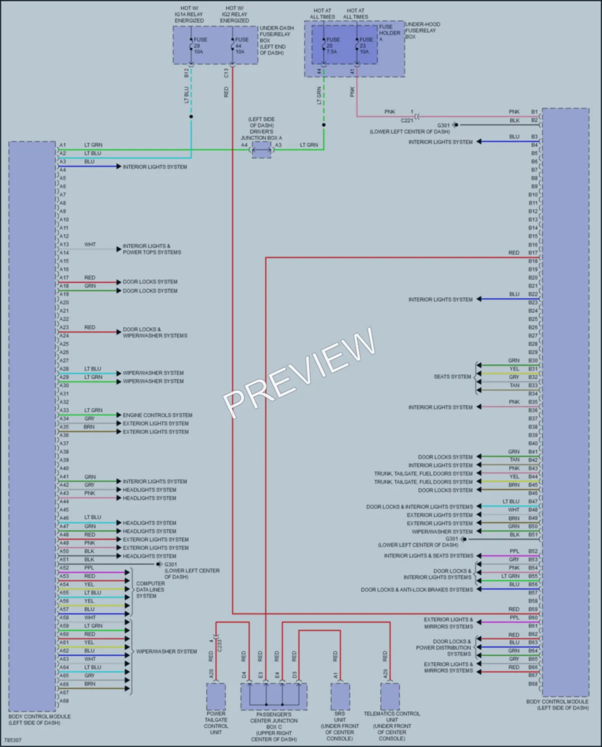 2022 Acura MDX Body Control Modules wiring diagram preview