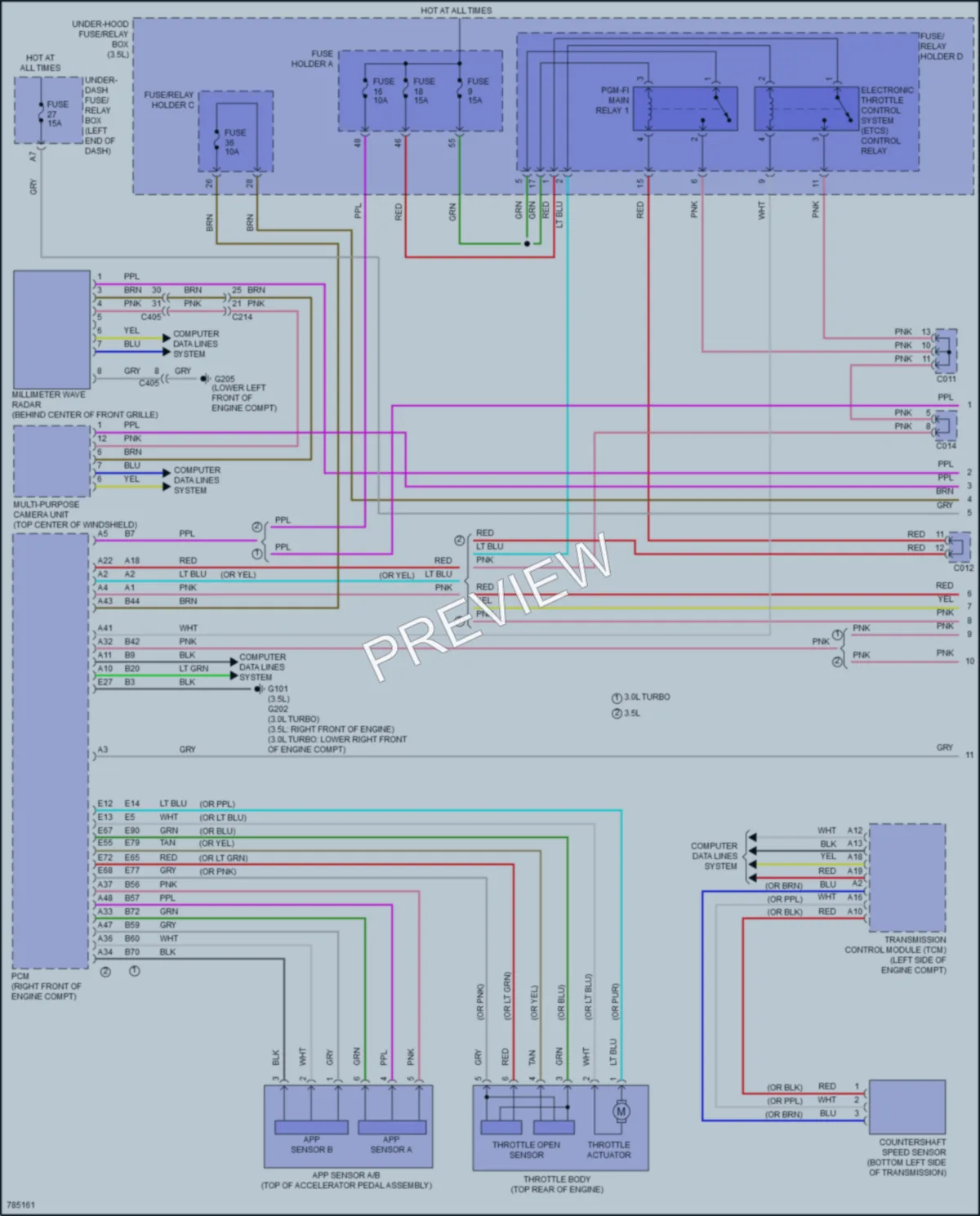 2022 Acura MDX Cruise Control wiring diagram preview