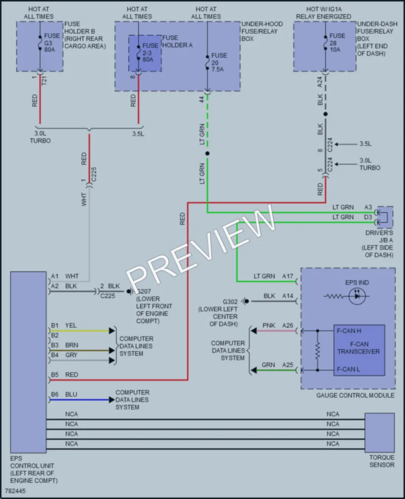 2022 Acura MDX Electronic Power Steering wiring diagram preview