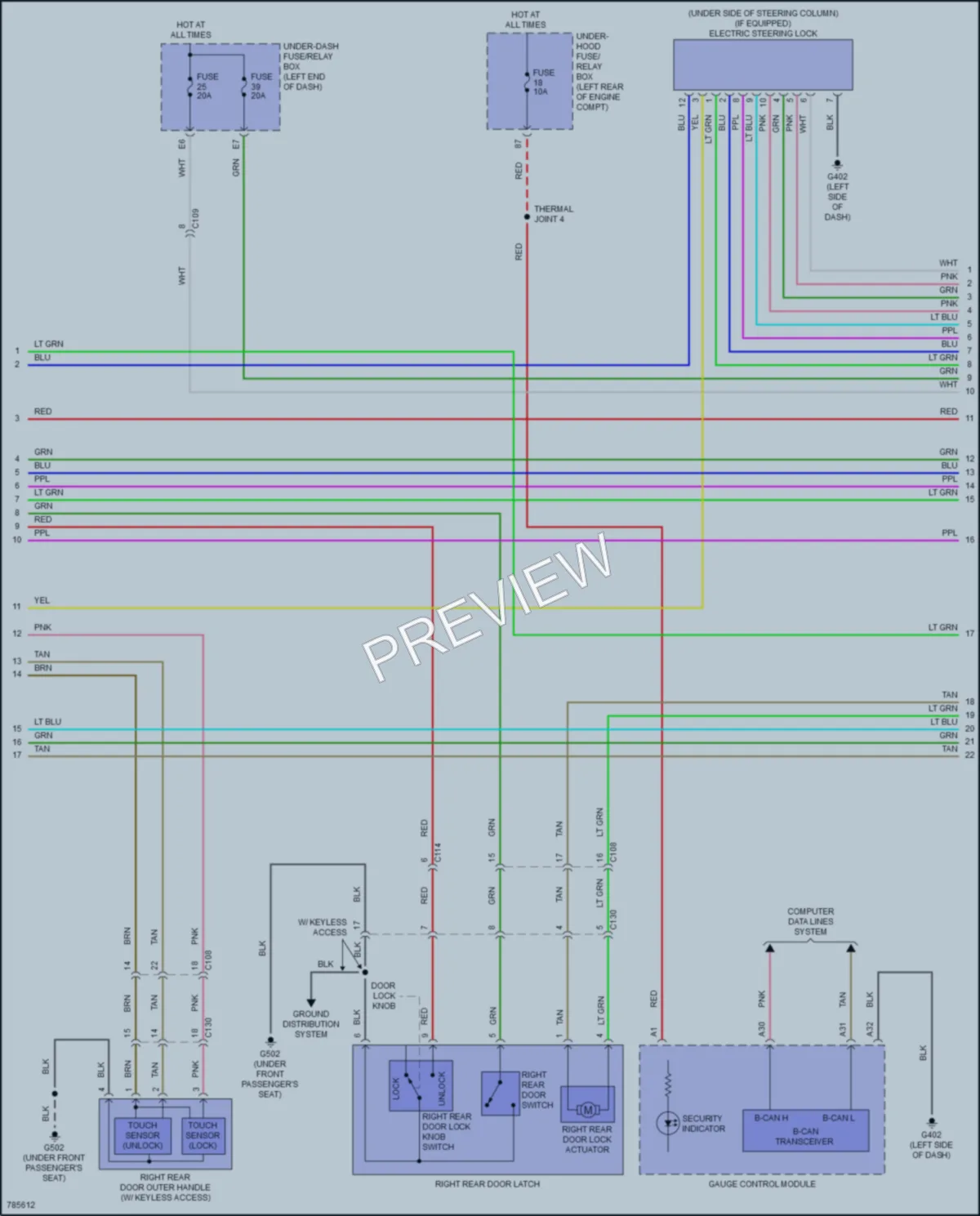 2022 Acura RDX Anti Theft wiring diagram preview