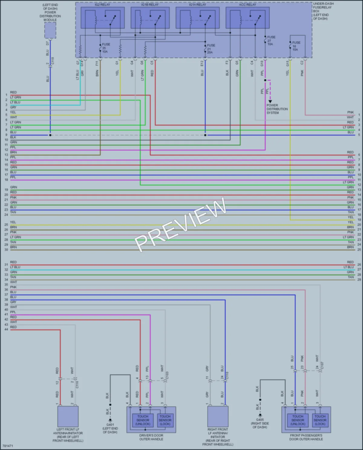 2022 Acura RDX Power Door Locks wiring diagram preview