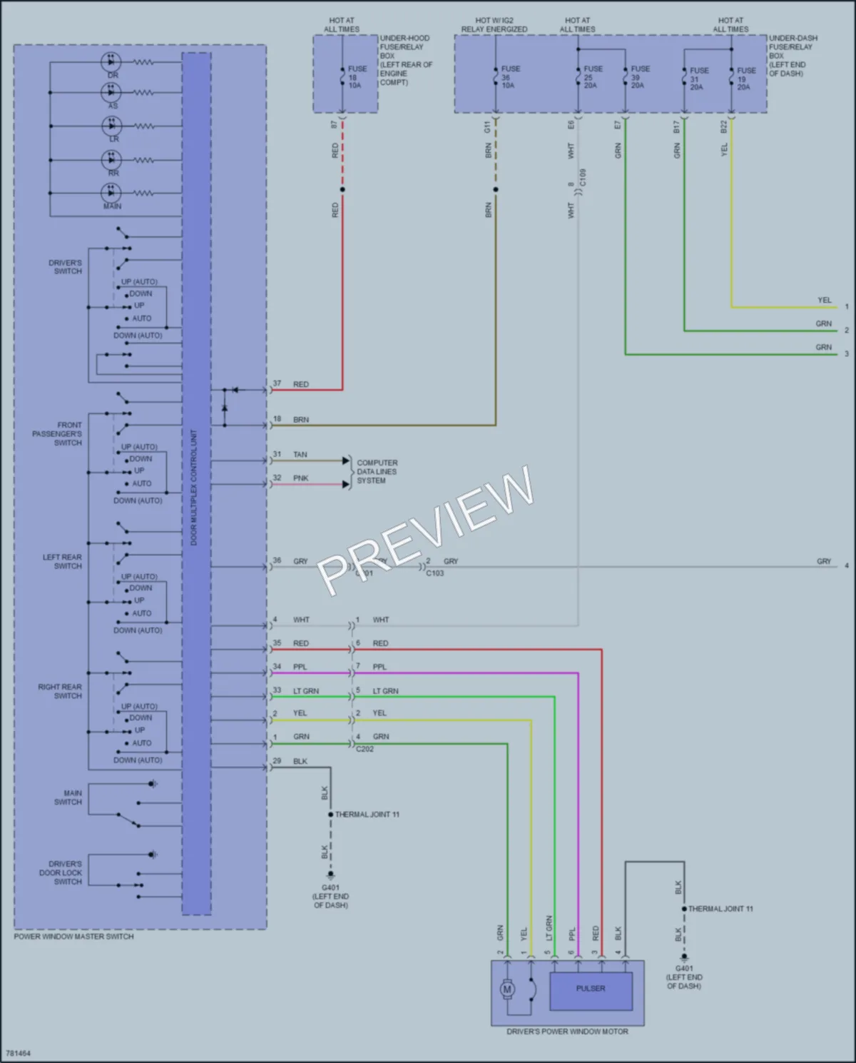 2022 Acura RDX Power Windows wiring diagram preview