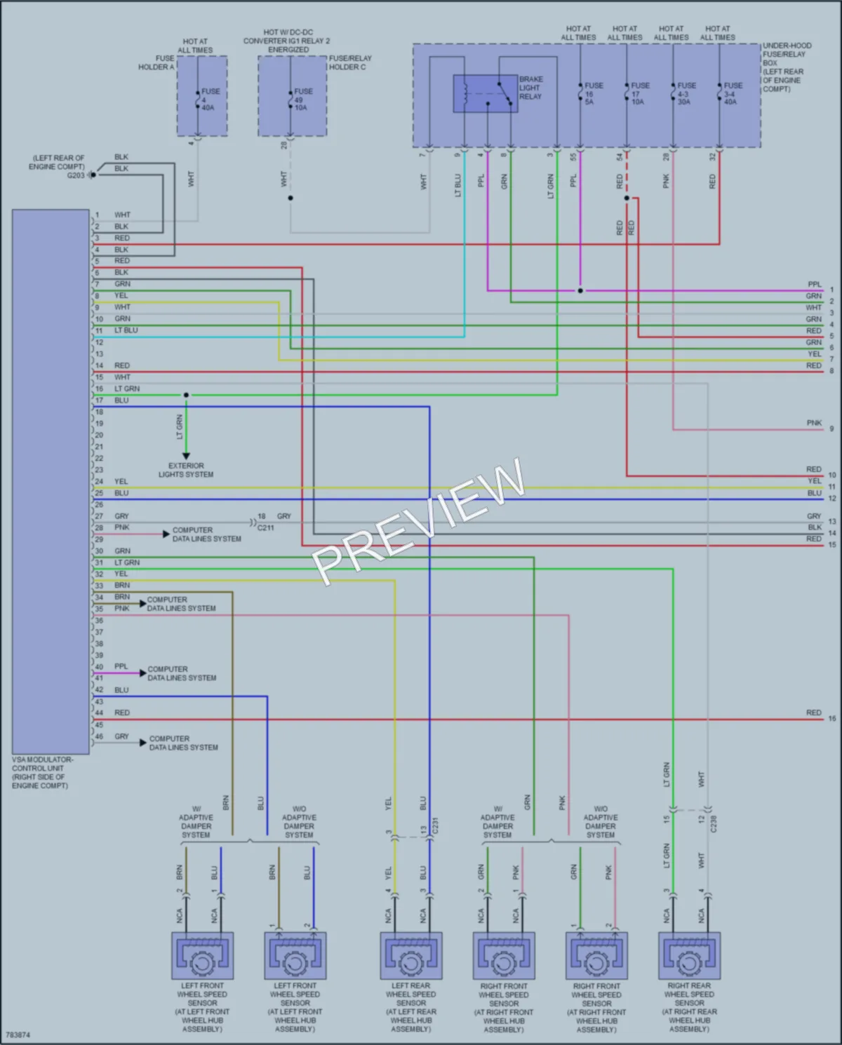 2022 Acura TLX Anti Lock Brakes wiring diagram preview