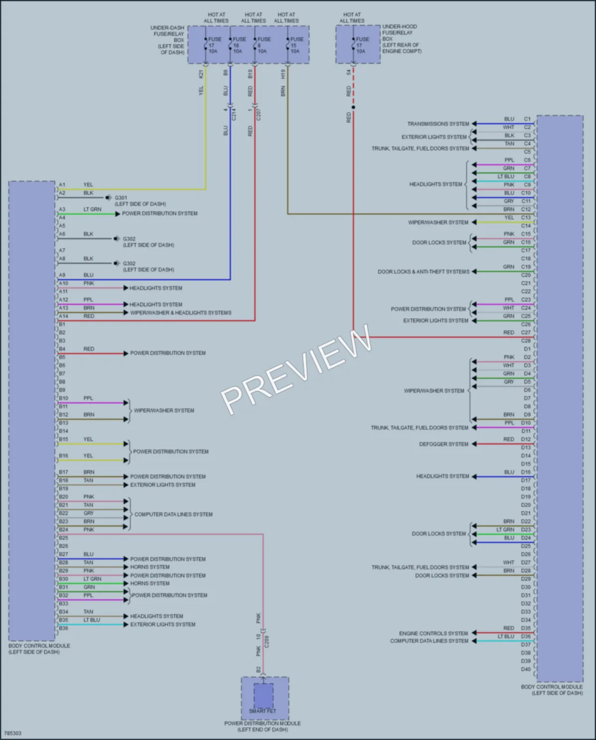 2022 Acura TLX Body Control Modules wiring diagram preview