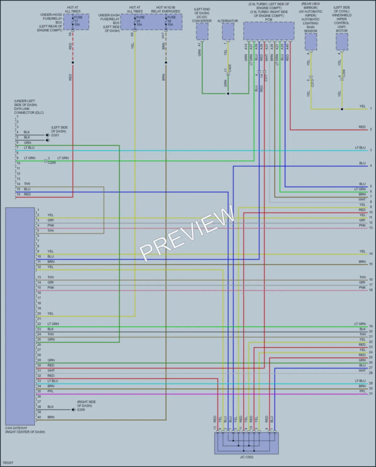 2022 Acura TLX Computer Data Lines wiring diagram preview