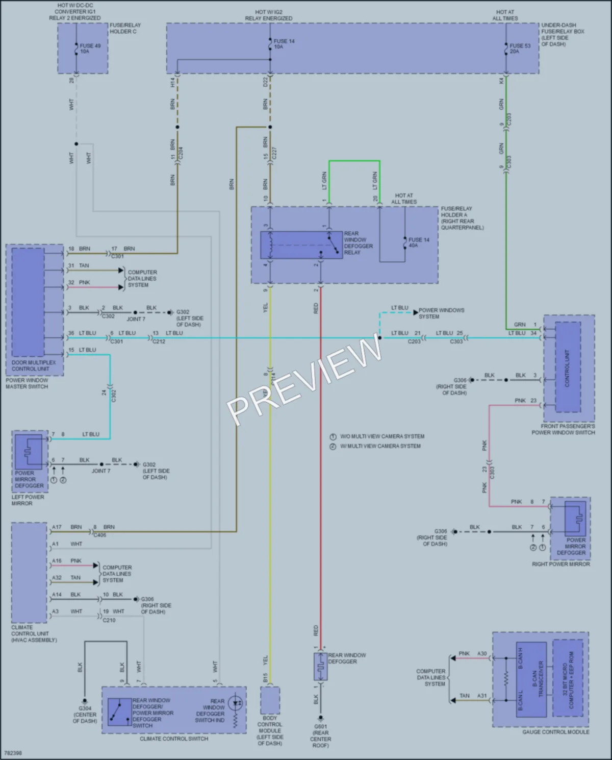 2022 Acura TLX Defoggers wiring diagram preview