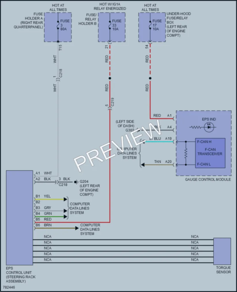 2022 Acura TLX Electronic Power Steering wiring diagram preview
