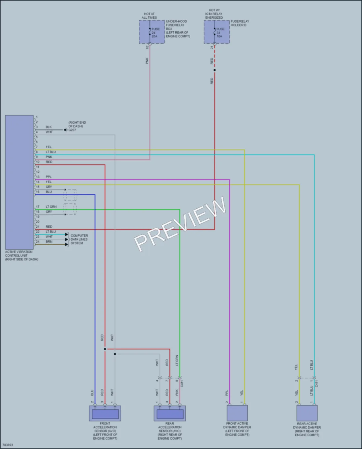 2022 Acura TLX Electronic Suspension wiring diagram preview