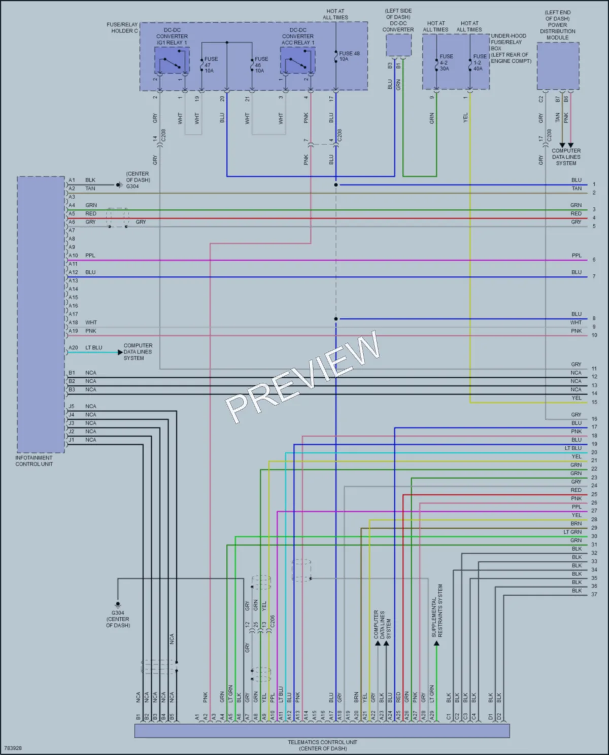 2022 Acura TLX Navigation wiring diagram preview