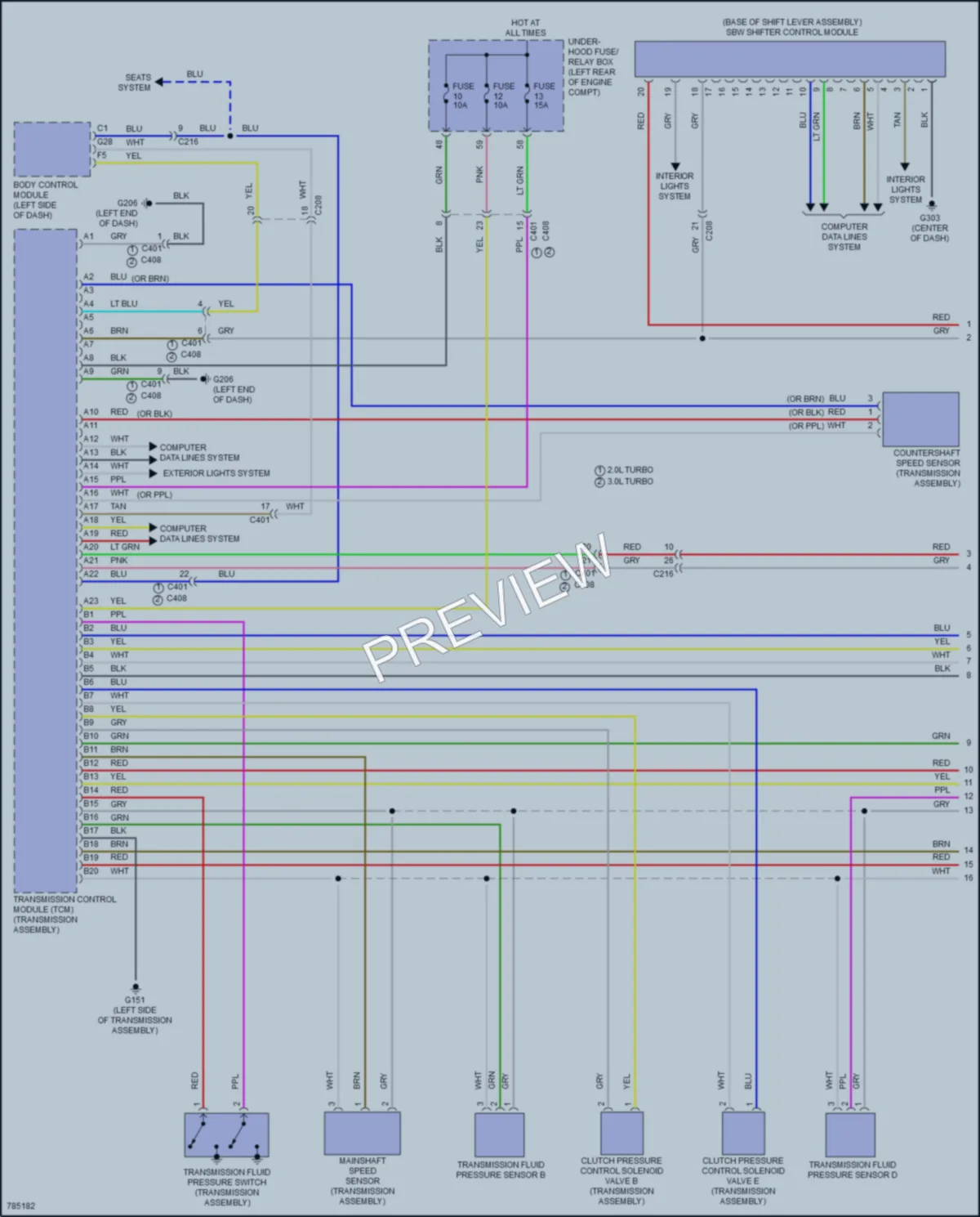 2022 Acura TLX Transmission wiring diagram preview