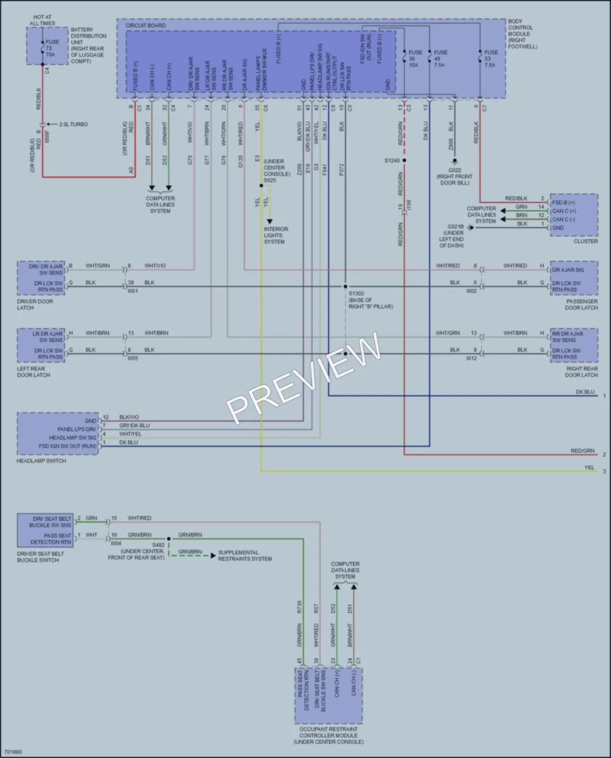 2022 AlfaRomeo Giulia Warning Systems wiring diagram preview