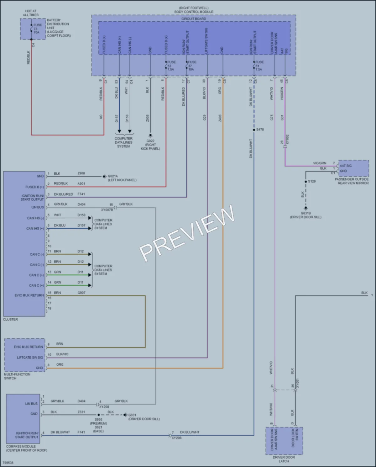 2022 AlfaRomeo Stelvio Instrument Cluster wiring diagram preview